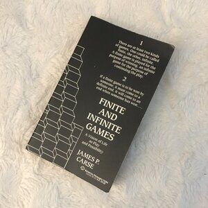 VTG 'Finite and Infinite Games' Novel By James P. Carse Collectible